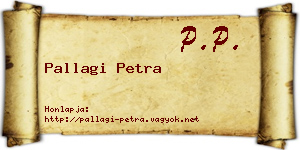 Pallagi Petra névjegykártya